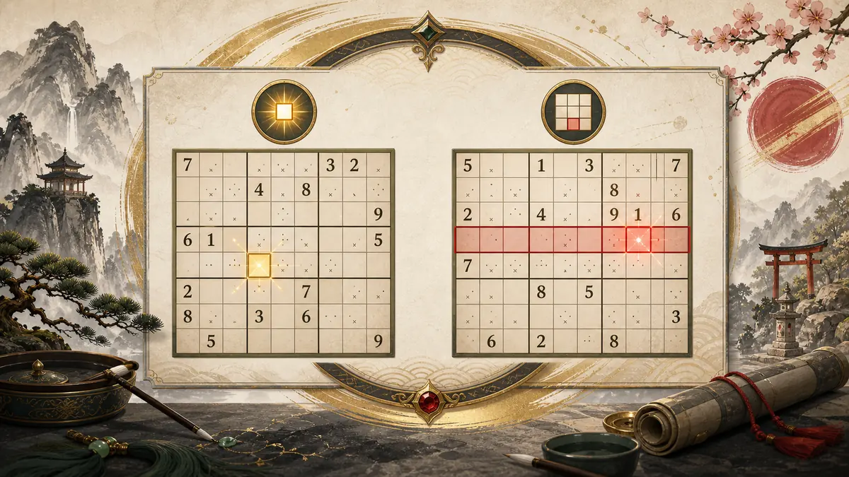 Naked Singles and Hidden Singles: The First Real Sudoku Techniques