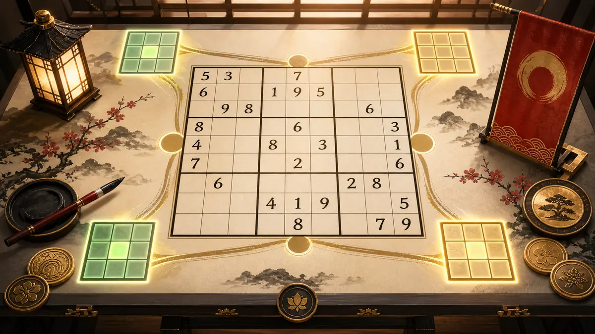 Japanese-style Hyper Sudoku extra region artwork for ZUDOKU